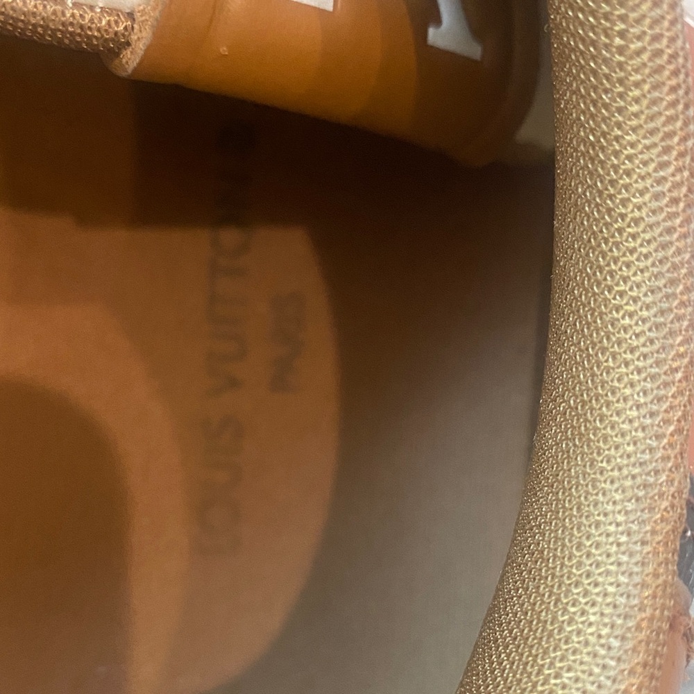 Louis Vuitton Men's White and Brown Logo Sneakers - Picture 7 of 11